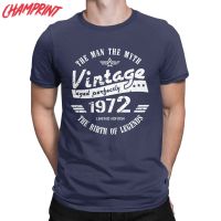 Funny Vintage 1972 50Th Birthday Gift Tshirts Men 100 Cotton T Shirts Tees Clothes 100% cotton T-shirt