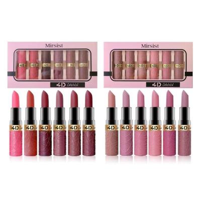 Matte Velvet Lipsticks Red Color Non-Stick Lipstick Makeup Set 6 Colors Long Lasting Not Fade Waterproof Lipsticks For Women Gift Girls bearable