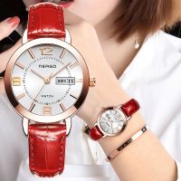 【January】 Ms han edition authentic female noctilucent fashion contracted temperament leather high-grade watches lady machinery