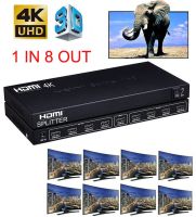 4K 4K X 2K FULL HD 8พอร์ต1 In 8 Out 1x 8ตัวแยก HDMI ตัวแปลงวิดีโอ1080P สำหรับ PS3 PS4 XBOX DVD คอมพิวเตอร์ไปยัง HDTV