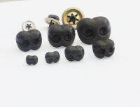 70pcslot new 8mm-25mm black color smooth stem plastic toy nose animal nose for diy plush doll findings