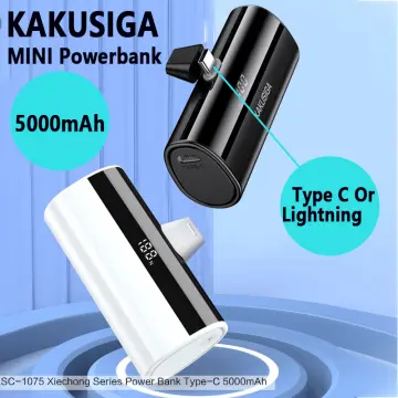 5000mAh Mini Power Bank USB-Type C Lighting Interface For iPhone iPad  Xiaomi Huawei Fast Charging