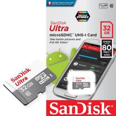 🎉น่าซื้อ Ultra 80MB/s Class 10 Micro SD SDHC Memory Card 32GB รับประกัน 7ปี ของแท้100% (พร้อมส่งค่ะ) สุดว้าว