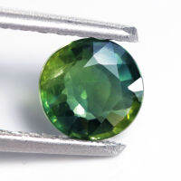 0.7 ct เขียวส่อง (bi-color Sapphire)สีเขียว - เหลือง เผาเก่า บางกะจะ