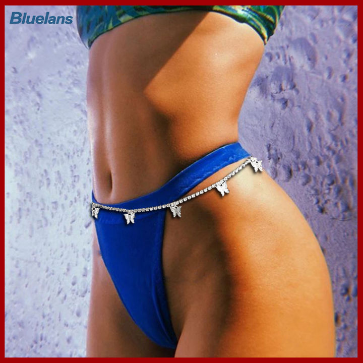 bluelans-สายคาดเอวพลอยเทียมแบบฝังกางเกงปรับความยาวได้สำหรับเต้นรำ