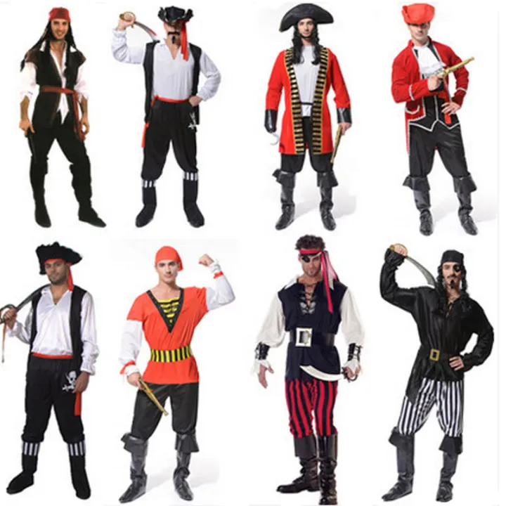 Costume party Halloween costume cos Captain Jack costume adult male ...