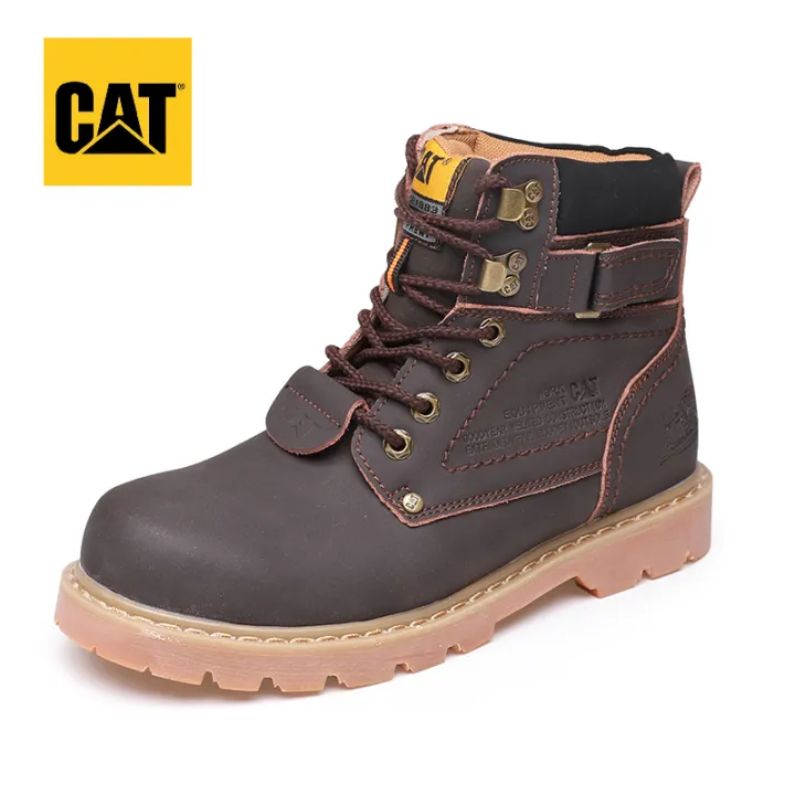 Caterpillar original leather men and women tooling shoes Martin shoes casual high-top CAT shoes