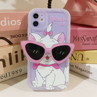 เคสสำหรับ IPhone 15 14 13 12 11 Pro Max X XR Xs Max 8 7 6S Plus SE 2020 Kitty พร้อมขายึดนิ่ม TPU โทรศัพท์ซิลิโคนกันกระแทกฝาหลังโทรศัพท์