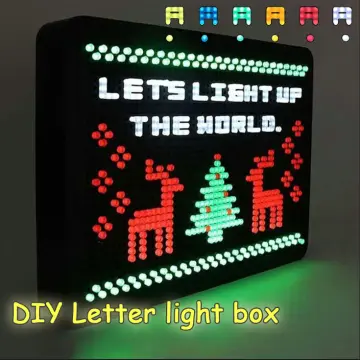 A6 Size LED Combination Night Light Box Lamp DIY Letters Cards