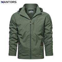 (Celebrity Menswear) MANTORS Men Outdoor Hiking Cargo Jackets Detachable Hat Windbreaker Autumn Male Coat Casual Jacket Tactics Military Jackets