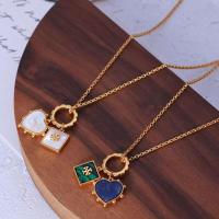 2023 new TORY BURCH Love Geometric Square Stone Pendant Accessories