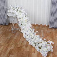 200cm row luxury long strip flower row artificial rose fake flowers for wedding centerpiece decoration wall arch wedding party s Artificial Flowers  P