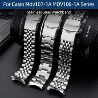 สายนาฬิกาข้อมือสายเหล็กสแตนเลส22มม. สำหรับเหมาะกับเหมาะกับ Mdv107-1A MDV106-1A ชุดสายรัดข้อมือสายรัดข้อมือนาฬิกาสำหรับผู้ชายอุปกรณ์เสริม