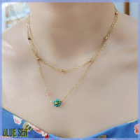 Bluesea โบฮีเมียนสร้อยคอแฟชั่นทำด้วยมือหลายชั้นลูกปัดพู่เครื่องประดับจี้คริสตัลดวงจันทร์ดาวสำหรับเครื่องประดับผู้หญิง