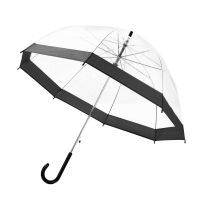 2021 New Transparent Long-handle Rain Umbrella Ultra Light Women Kids Female Umbrellas