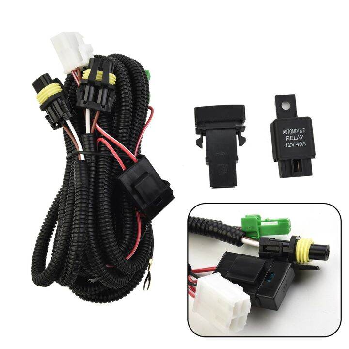 Fog Light Harness 12V Black H11 Wiring With LED Indicator Switch Useful ...