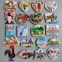 World Travel Souvenir Japan Korea Norway Thailand Vietnam Hungary Ukraine USA Columbia Portugal Oman Fridge Magnet Home Decor