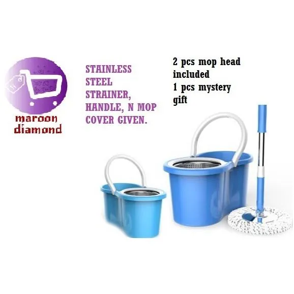 Magic mop 360° Easy Spin Mop Stainless Magic 'Mop Head Lazada