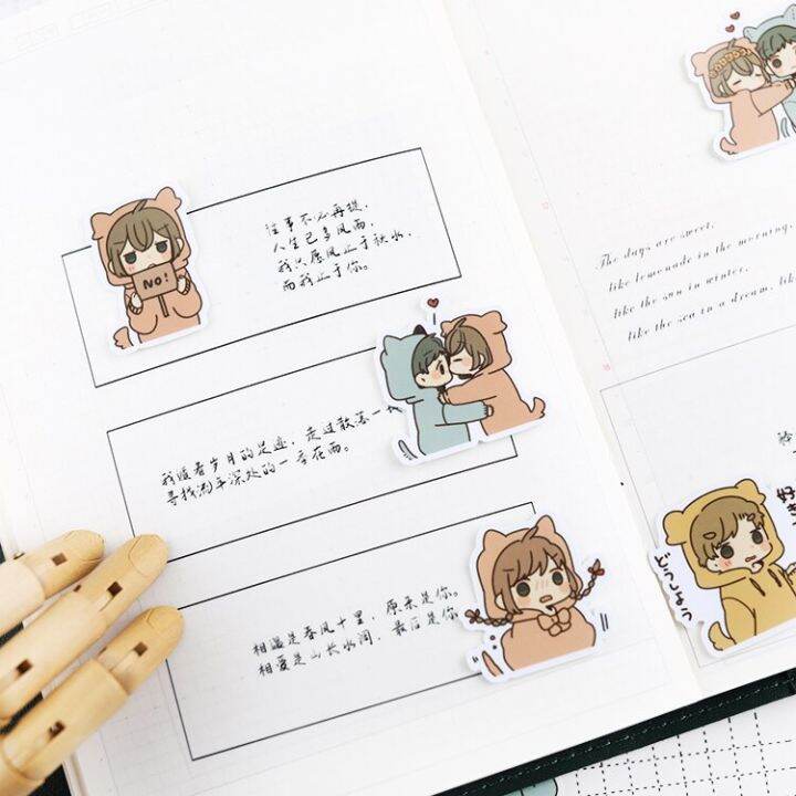 40pcs-sweet-little-couple-3-hand-cartoon-girls-boys-sticker-hand-account-cute-diy-album-girl-heart-character-decoration-stickers-labels