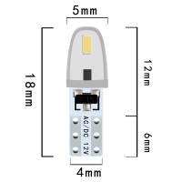 50Pcs T5 Auto Car Dashboard Lights 2 3014 SMD Reading Instrument Panel Lamp No Polarity Led Bulb White 12V DC