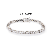 Real 925 Sterling Silver Tennis Bracelets On Hand For Women Classic Crystal Cubic Zirconia gemstone Halloween Gifts Fine Jewelry