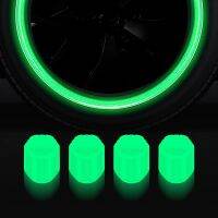 4pcs Universal Luminous Valve Cap Plastic ABS Dust-proof Decorative Tires Accessory Tyre Stem Covers Applicable Car Motorcycle