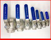 บอลวาลว์ (Stainless Ball Valve) บอลวาว แบบรูเต็มหรือรูใหญ่ (2PC) (ขนาด1นิ้ว 2หุน - 3นิ้ว) สแตนเลส เกรด316