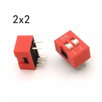 Meena Accessory Shop Dip Switch Red 2.54Mm Pitch สวิตช์ปิดเปิด 1P 2P 3P 4P 5 P 6P 7P 8P 9P 10P