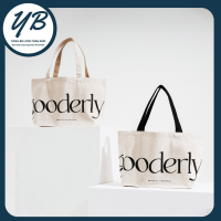 Gooderly กระเป๋าสำหรับผู้หญิง กระเป๋าผ้า tote bag ทำจากผ้าrecycled 100% กระเป๋าสะพาย กระเป๋าถือ