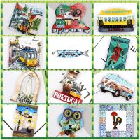 Creative Lisboa Portugal Fridge Magnets Tourism Souvenir Carved Crafts Resin Travel Refrigerator Sticker Message Board Stickers