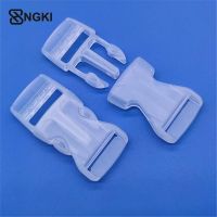 【cw】 5psc Wide Transparent Contoured Side Release Plastic Buckle 66mm