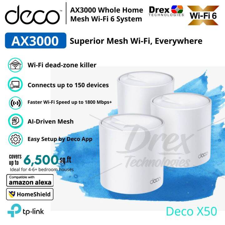 TP-LINK DECO X50 3-Pack AX3000 Whole Home Mesh Wi-Fi 6 System | Lazada PH