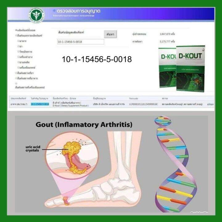 ดีเก๊าท์-ชุด-6-กล่อง-d-kout-ผลิตภัณฑ์เสริมอาหาร-เหมาะสำหรับผู้มีปัญหาปวดข้อ-เนื่องจากเก๊าท์-และมีกรดยูริคสูง-แบบทานต่อเนื่อง-3-เดือน