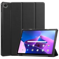 สำหรับ Lenovo M10 Plus 2022 Cster Texture 3-Fold Holder Smart Leather Tablet Case