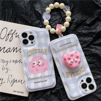 เคส สำหรับ ไอโฟน เคสซิลิโคน สินค้าพร้อมส่งจากไทย สำหรับ Iphone 14 13 12 11 Pro max Cheeaeชมพู+สาย TPU-S1242