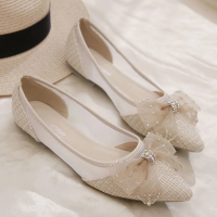 OOLONG รองเท้าคุณภาพสูงแฟชั่นเกาหลีรองเท้าตุ๊กตาแพลตฟอร์มรองเท้าแบบสั้น Sepatu Slip On แบนรองเท้าแหลมยางสำหรับรองเท้าสำหรับทำงานผู้หญิงรองเท้าสำนักงานสำหรับผู้หญิงขี้เกียจแบรนด์ดั้งเดิม2023ใหม่ล่าสุดสไตล์ใหม่ # OO-2302