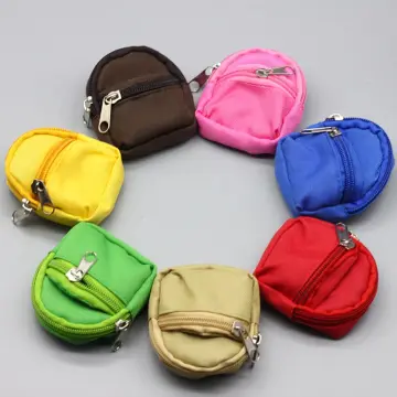 Cute Mini Doll School Bag New Fashion Doll Bag Cute Mini Backpack Rucksack  Travel Case Keychain Mini Doll Backpack Dollhouse Toy