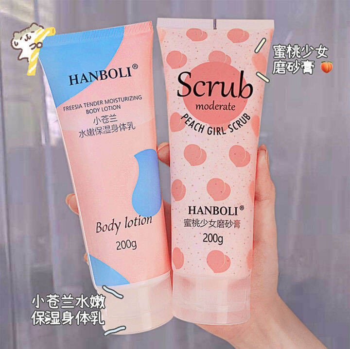 สครับขัดผิวกายกลิ่นลูกพีช 🍑🫧 Scrubs moderate, peach girl scrub