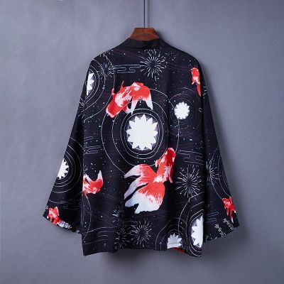 เสื้อคาร์ดิแกน Kimono อนิเมะกิโมโนญี่ปุ่นผู้ชายแบบดั้งเดิมสำหรับฤดูร้อนชายหาดชุดคอสเพลย์ญี่ปุ่นผู้หญิงเสื้อผ้าเอเชีย Haori FF3519