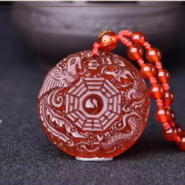 Red hot sale agate pendant