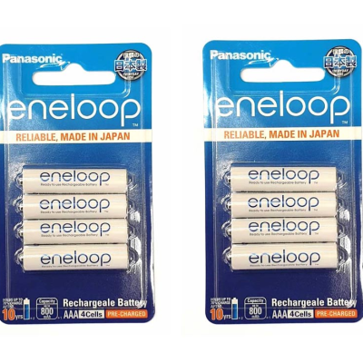 ถ่านชาร์จ Panasonic Eneloop AAA up to 800 mAh แพค 8 ก้อน ของแท้ Made in Japan มีประกันบริษัท