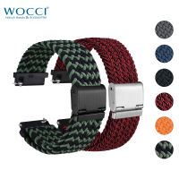 Wocci ยืดหยุ่นไนล่อนสายนาฬิกา18มิลลิเมตร-22มิลลิเมตรพรีเมี่ยมเรียบร้อยทอ Watch Bands ด่วนที่วางจำหน่ายเปลี่ยนหัวเข็มขัดสแตนเลส