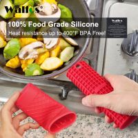 【CW】 Resistant Thick Silicone Pot Holder  Non-Slip Pan Handle Mitts Cover Insulation