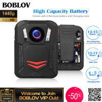 BOBLOV G2A 2K 1440P สวมใส่ร่างกายกล้องติดการมองเห็นได้ในเวลากลางคืนตัวกล้องพร้อม GPS (แบตเตอรี่2ก้อน) IP65กล้องจิ๋วกันน้ำพร้อมฟีเจอร์ป้องกันไฟล์หน่วยความจำในตัว32G/64G