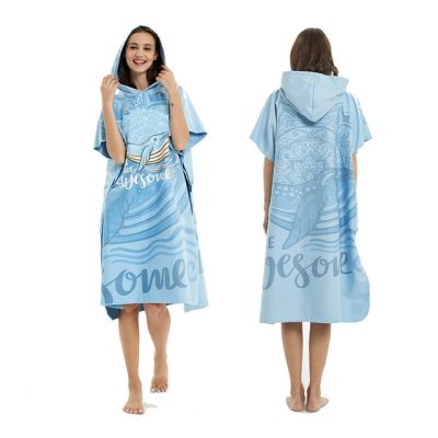 Beach Surf Towel microfiber bathrobe Poncho Hooded washrag multicolor Absorbent Quick drying Easy for Changing Cloth brand wub