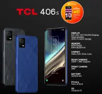 TCL 406s  4/64 GB จอ 6.6" แบต 5000 Mah Android 13 กล้อง 13 MP เครื่องศูนย์ไทยแท้ ฟรีประกันจอแตก 1 ปี มีสินค้าพร้อมส่ง