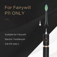 Fairywill P11แปรงสีฟันไฟฟ้าระบบโซนิคไวท์เทนนิ่งเครื่องชาร์จ USB แบบชาร์จซ้ำได้กระเป๋าเดินทางแบบ4หัวและ1อันทรงพลังกันน้ำได้