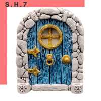 Elf Fairy Door Miniature Garden Tree Doors Miniature Yard Art ประติมากรรมไม้