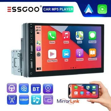 ESSGOO Single 1 DIN 5 Autoradio Carplay Android Auto IPS Touch Screen  Bluetooth