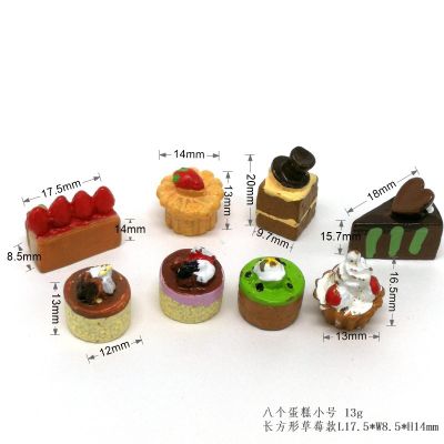 [COD] DOLLHOUSE [Mini 8 Cakes] Miniature Food Baking Decoration Small